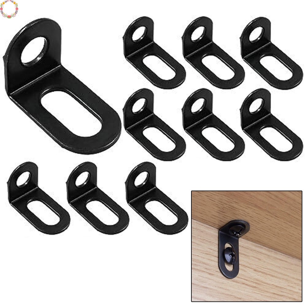 [HME] 10pcs Stainless Steel Corner Brackets Right Angle L Shape Brace ...