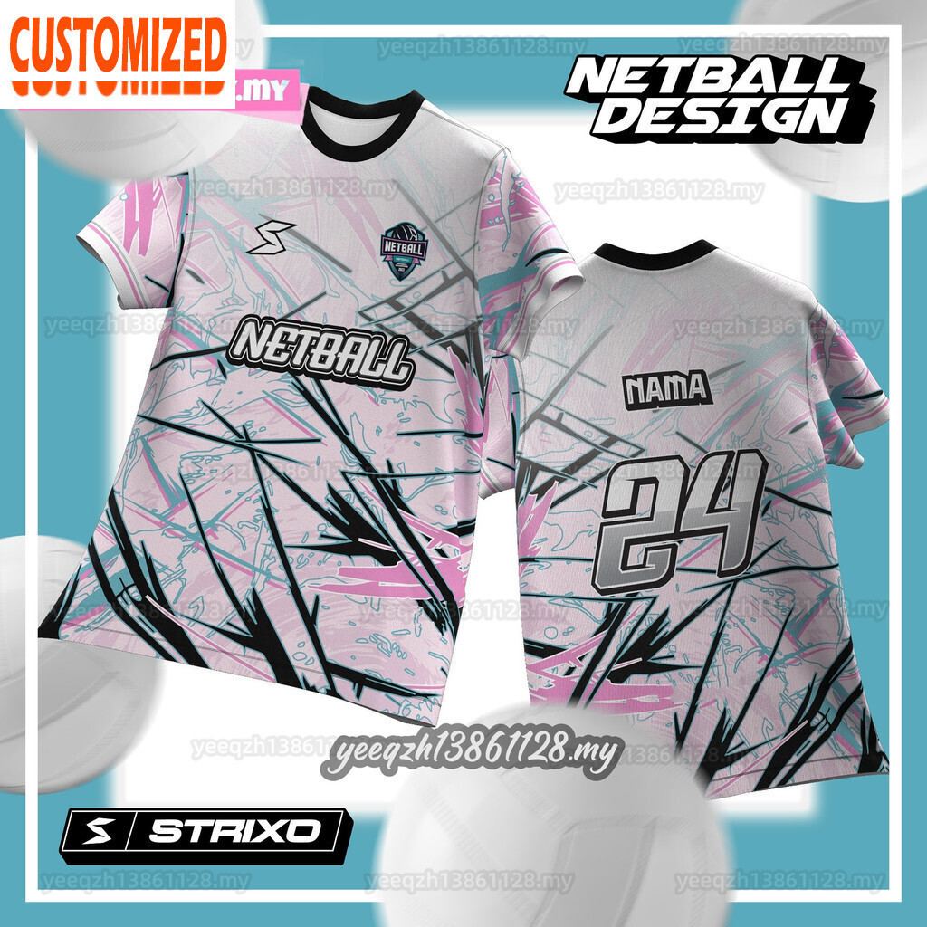 Netball Design New Jersey Viral Kid Fashion Netball Jersey Custom Name ...