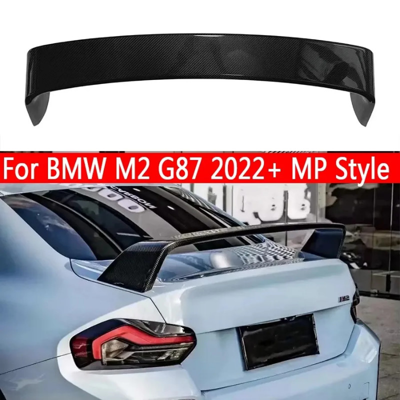 For BMW 2 Series G42 M2 G87 M240 Carbon Fiber Tail fins Rear Top Wing ...