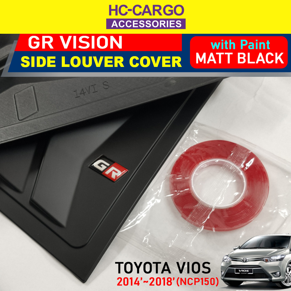 Toyota Vios NCP150 2014 - 2018 Rear GR Mustang Triangle Side Louver ...