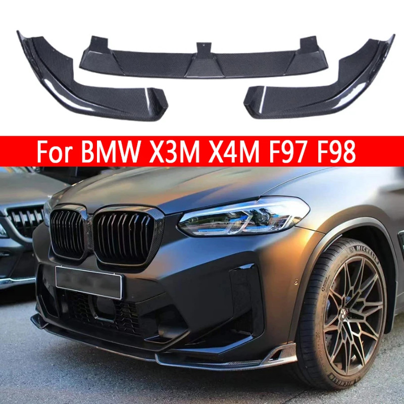 For BMW X3M F97 X4M F98 2022+ Carbon Fiber Car Front Bumper Diverter ...