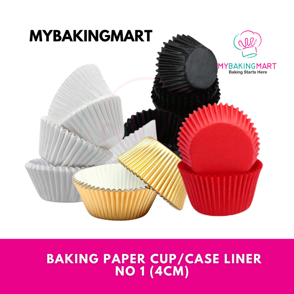 Mybakingmart Paper Cup No 1 Mini White /Gold / Red/ Black Baking Case ...