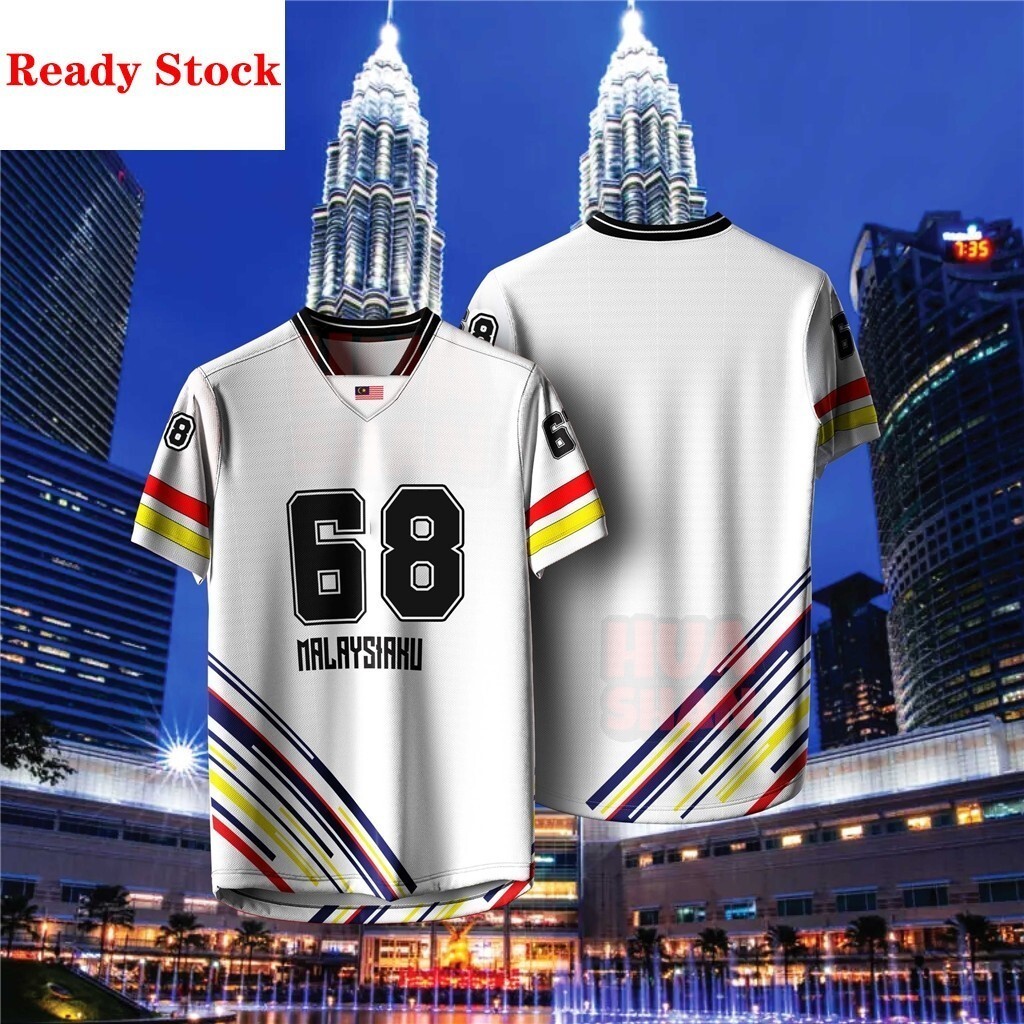 2025 Merdeka Clothes 68th Malaysia Jersey Stripe Outdoor Sports Qui ...