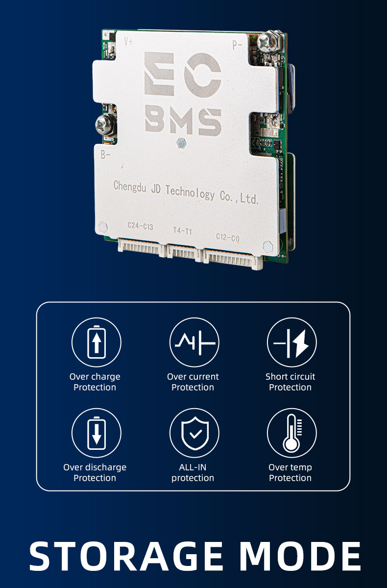 EC24S40A Smart BMS 16-24S 40A APP Bluetooth Active Balance LiFePO4 Li ...