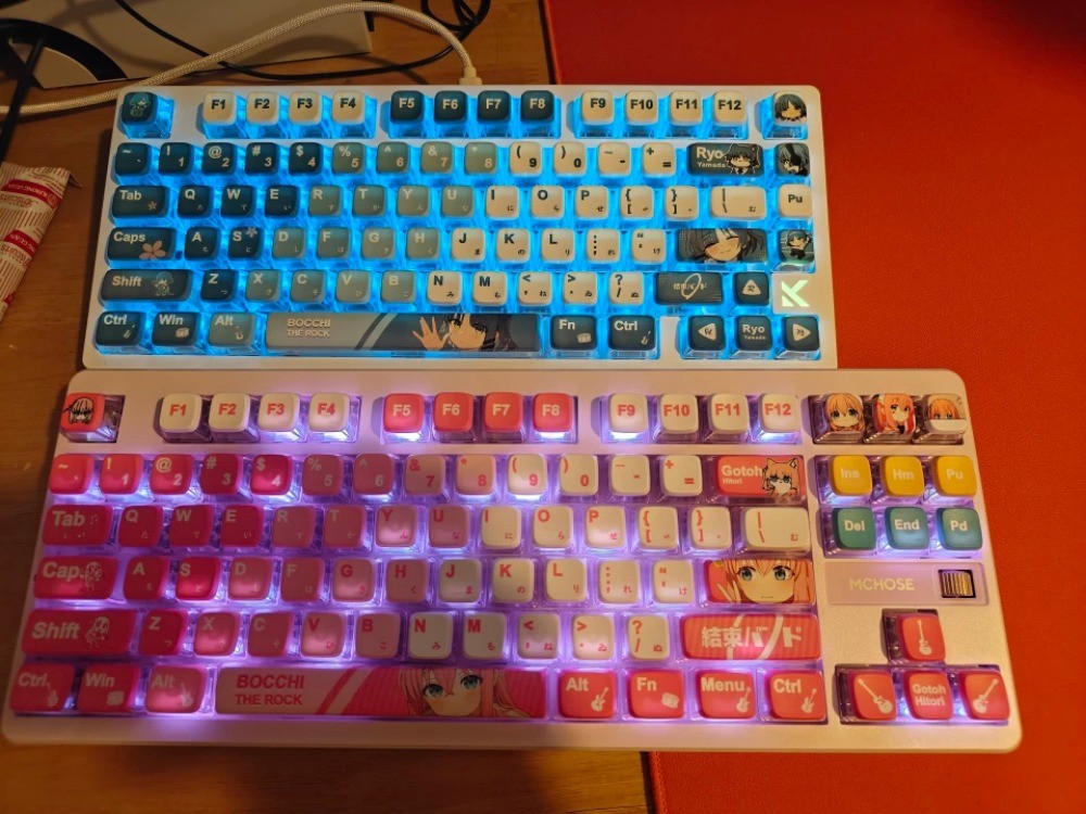 Bocchi The Rock Keycap OEM Profile 120 Keys PBT PC Dye Sublimation ...