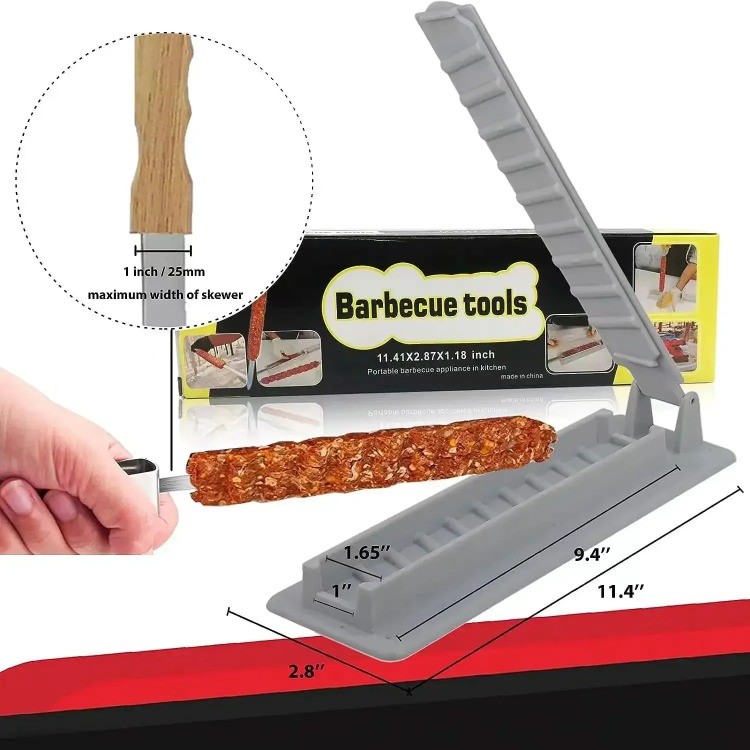 Plastic Kebab Press Maker Manual BBQ Skewer Mould for Homemade Meat ...