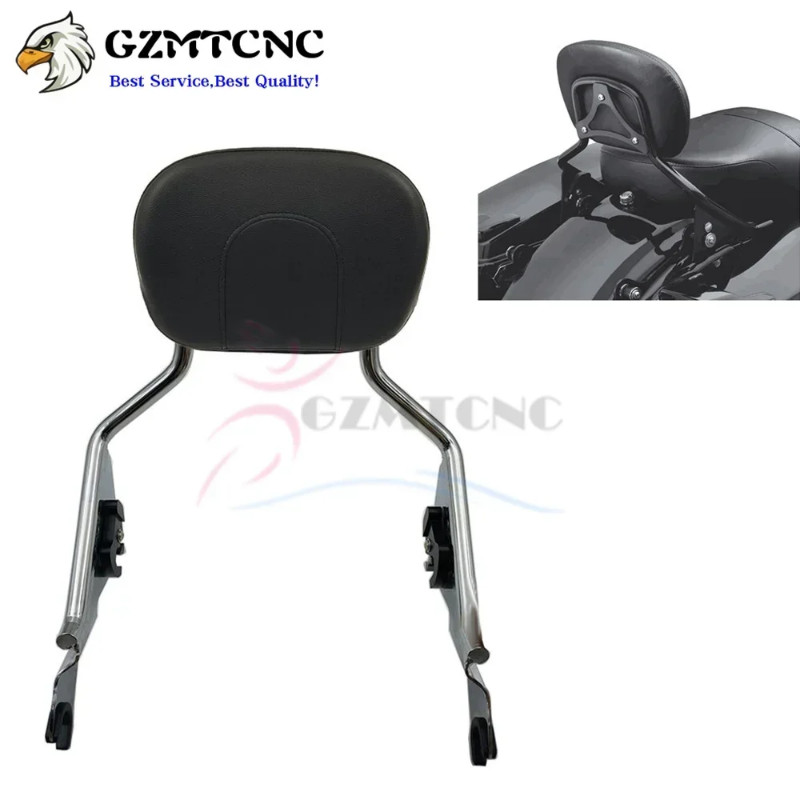 Kojem Detachable Backrest Sissy Bar 28" Chrome For 2009-2024 Harley Touring Models Street Road Electra Glide Road King CVO Ultra Limited Low Back Rest - View #9
