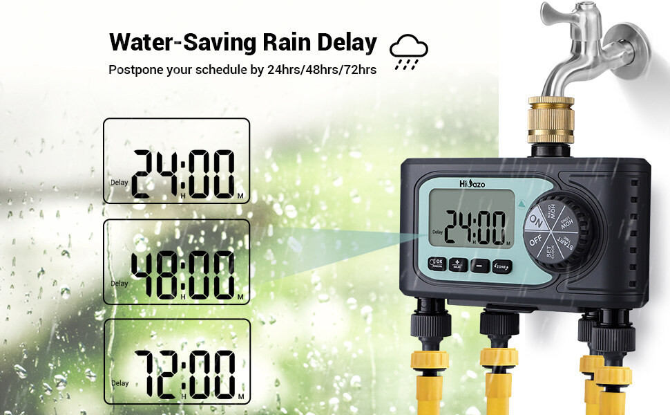 INKBIRD 4 Zone Digital Water Timer Irrigation system IP54 with Rain ...