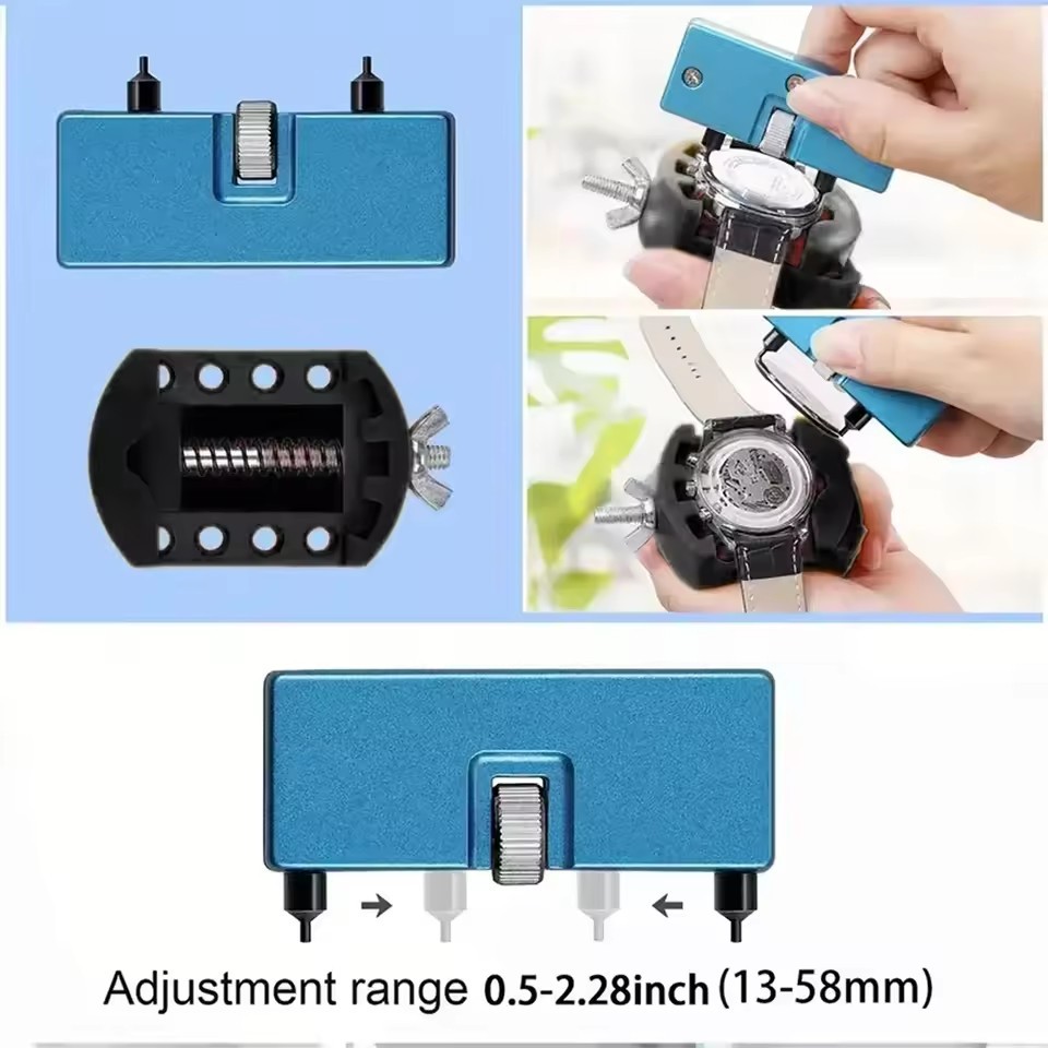 3 in 1 Set Watch Repair Tool Replacement Kit Wrench Back Remover Rotate ...