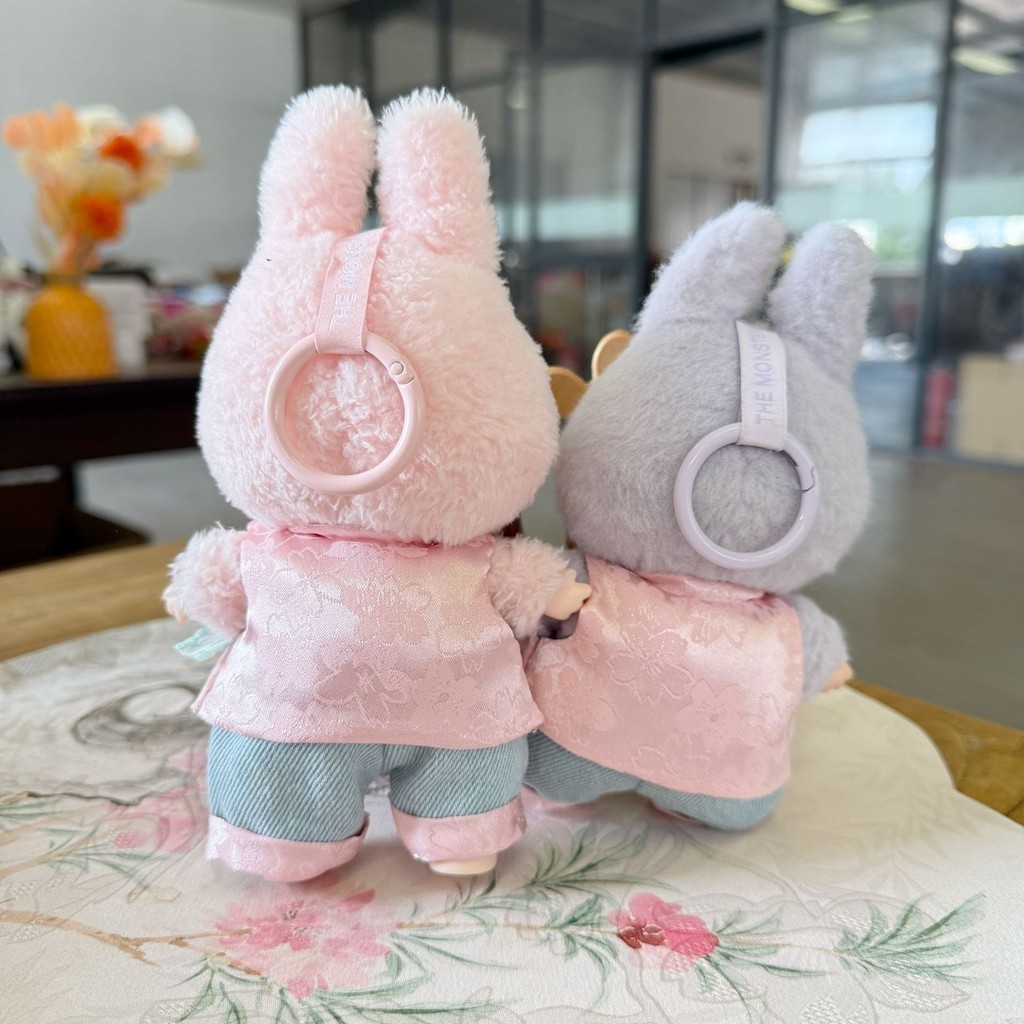 CF （Clothes only）For 17 cm labubu v1/v2/v3 clothes satin national style ...
