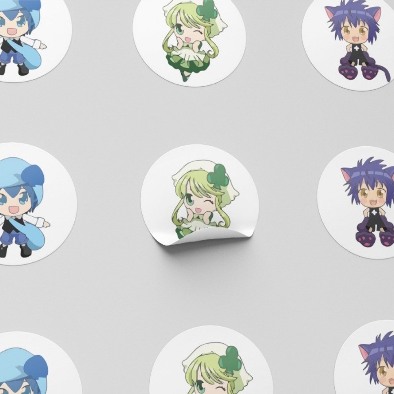 500 Stickers/roll of Cute Cartoon Shugo Chara! Circular Stickers for ...
