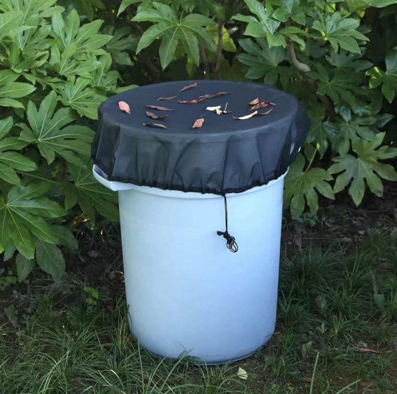 Drawstring Rain Barrel Filter Mesh - Rainwater Bucket Insect Cover ...