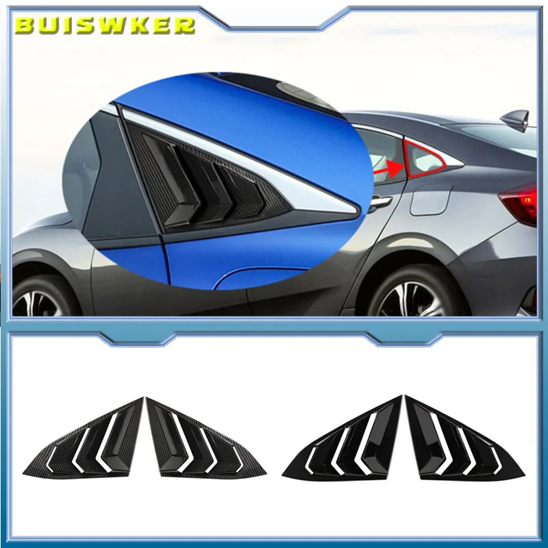 Car Triangle Rear Side Window Trim Vent ABS Air Flow Shutter ...
