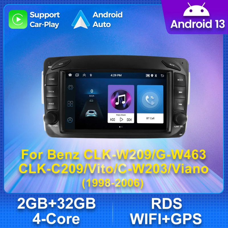 MEKEDE Android 13 Intelligent Vehicle System Car Radio for Mercedes ...