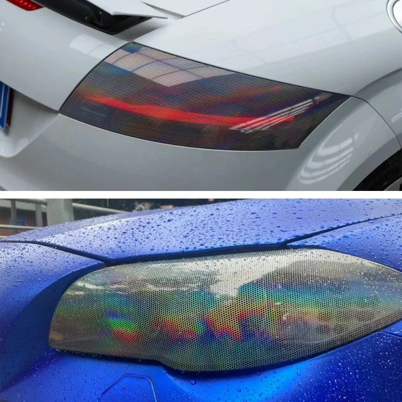 Car Light Headlight Taillight Tint Vinyl Honeycomb Headlights Film ...