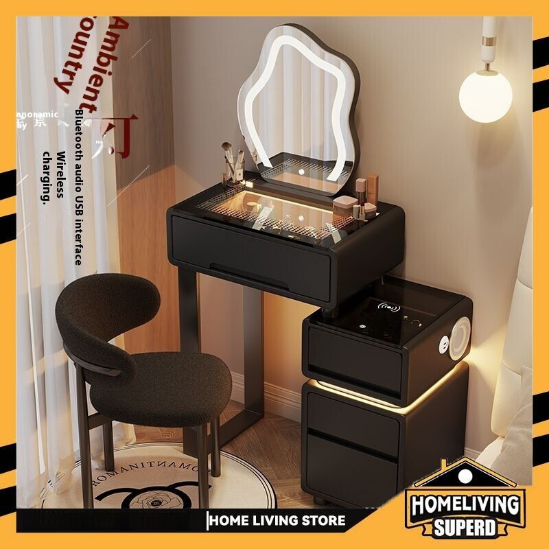Modern Simple Premium Bedroom Small Dressing Table Wooden Cream Wind ...