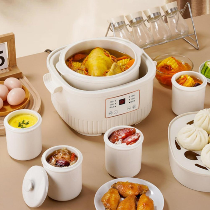 【Malay Plug】Automatic Ceramic Stew Pot Electric Slow Cooker for Soup ...