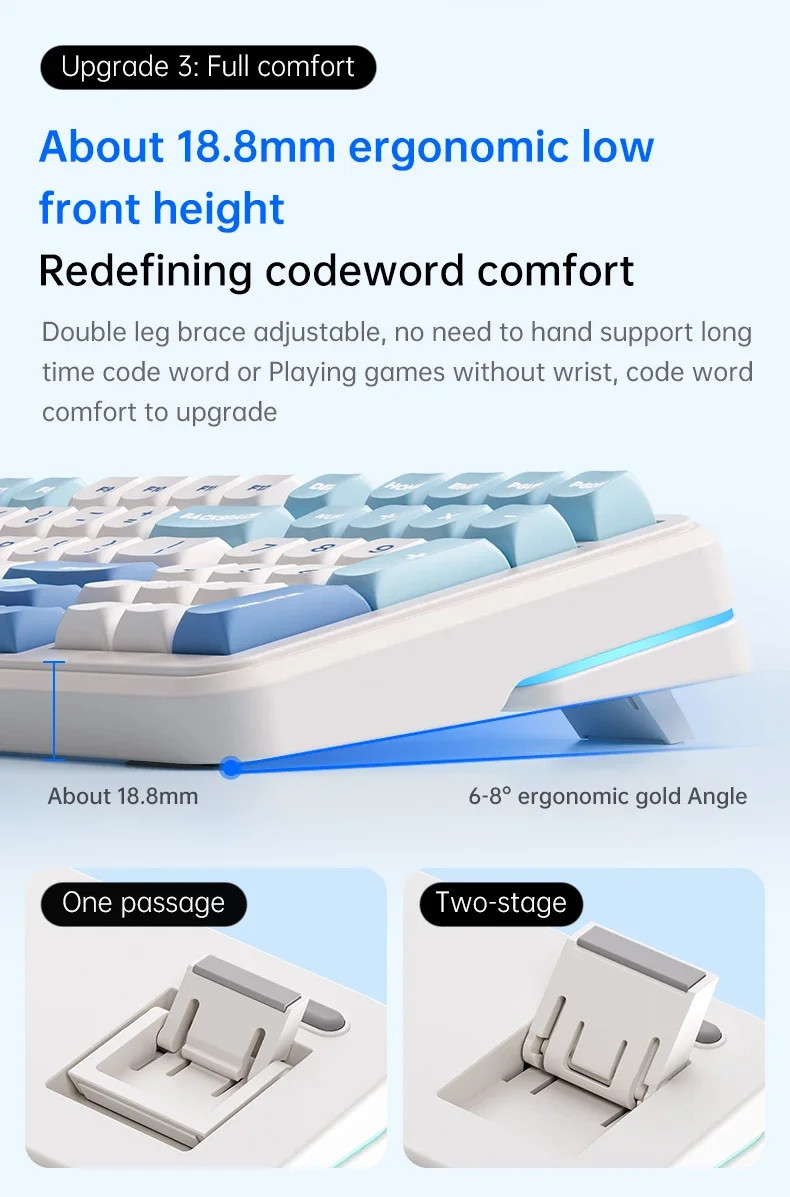 MCHOSE K99 V2 Tri-mode Wireless Mechanical Keyboard Customed Ergonomics ...