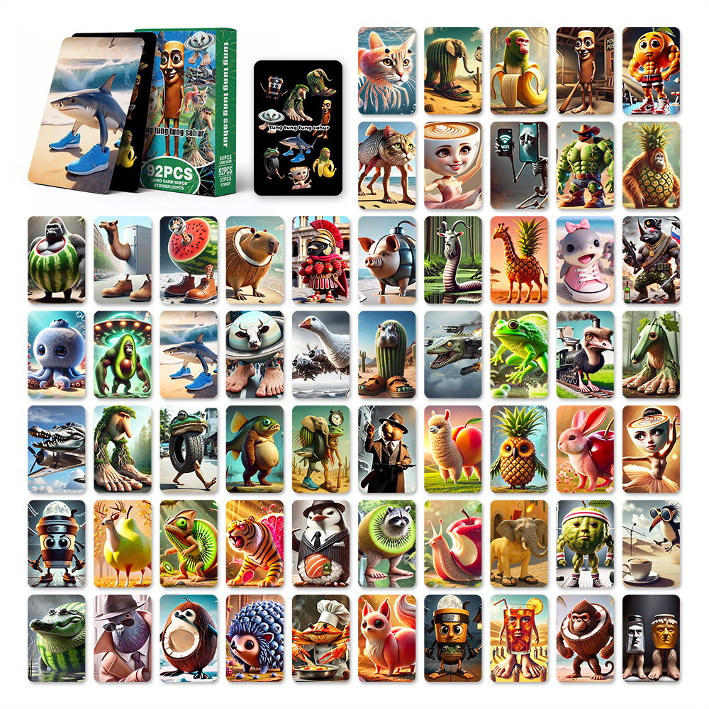 30/92/96 PCS/Box Brainrot Lomo Card Tung Tung Tung Sahur Photocards ...