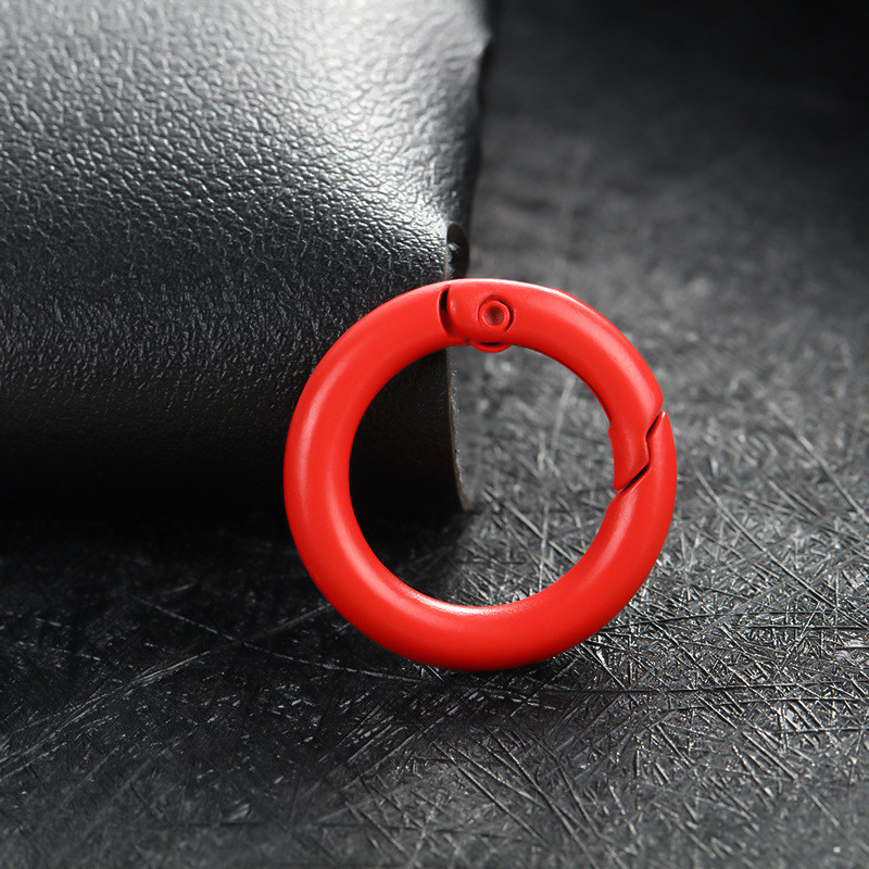 100PCA paint color alloy spring buckle round opening spring ring ...