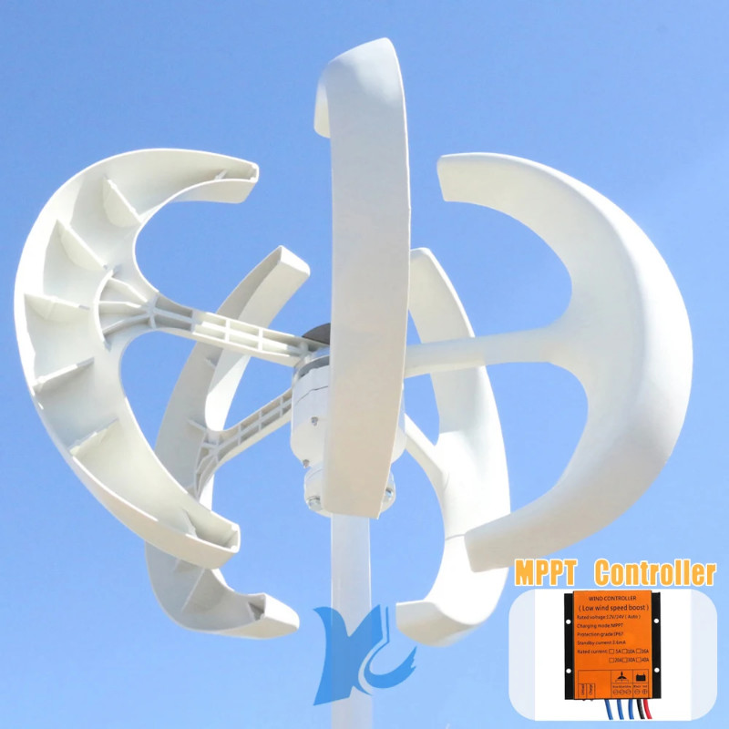 5KW 10KW Vertical Wind Power Turbine 3KW 8KW 12V 24V 48V Low Noise Home ...