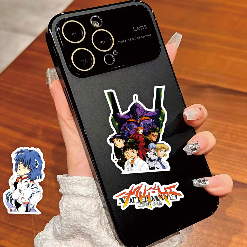75pcs Neon Genesis Evangelion Sticker Pack - Asuka, Rei & Shinji Black ...