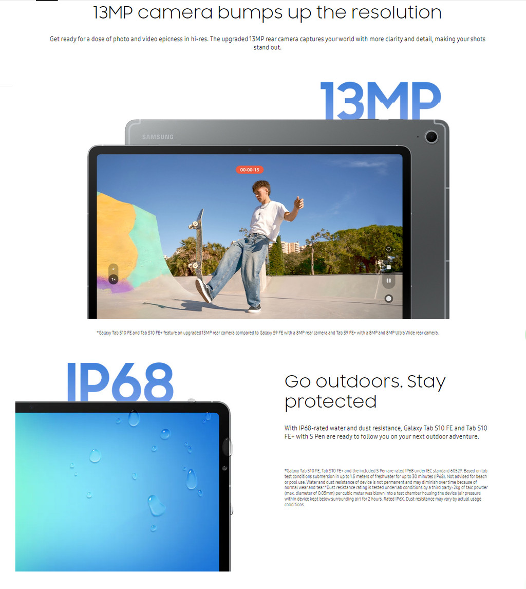 Samsung Galaxy Tab S10 FE+ WiFi Tablet | Exynos 1580 | 13.1