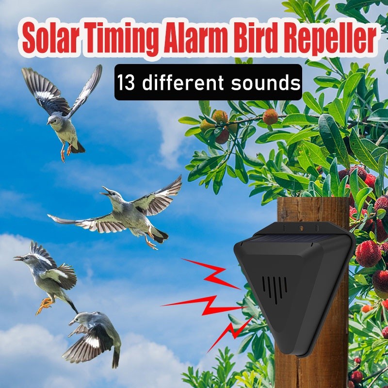 Daytime Solar Timing Alarm Lamp Outdoor Waterproof Monkey Bird Repeller ...