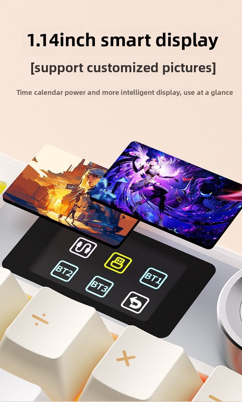 AULA F108 Pro Three Mode Wireless Mechanical Keyboard with Numberpad ...