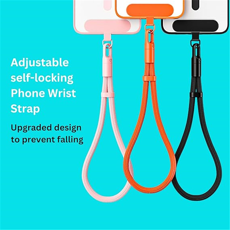 FdcLixuvol 2 Pack Cell Phone Lanyard With 2 Patch, Adjustable Hand Wrist Strap With Tether Tabs, Universal Multifunctional Patch Polyester Lanyard For Cell Phones For Women And Men(Black, Gray - View #8