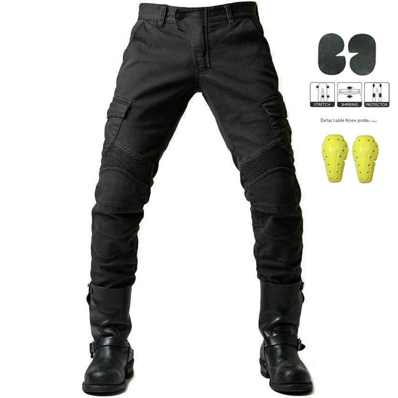 Men's Summer Motorcycle Riding Pants, Anti-Fall Rider Gear, Four ...
