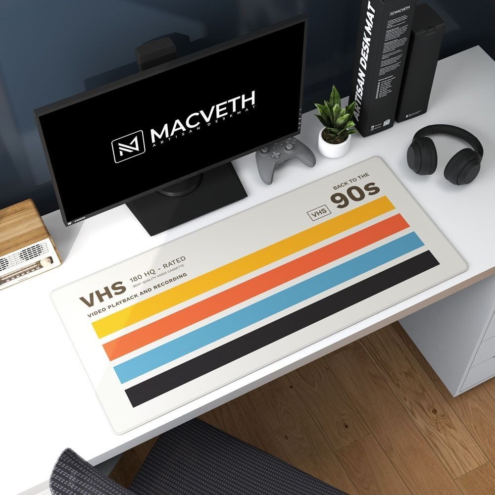 Macveth Artisan Deskmat | Videotape Mousepad | Extended Large Gaming ...