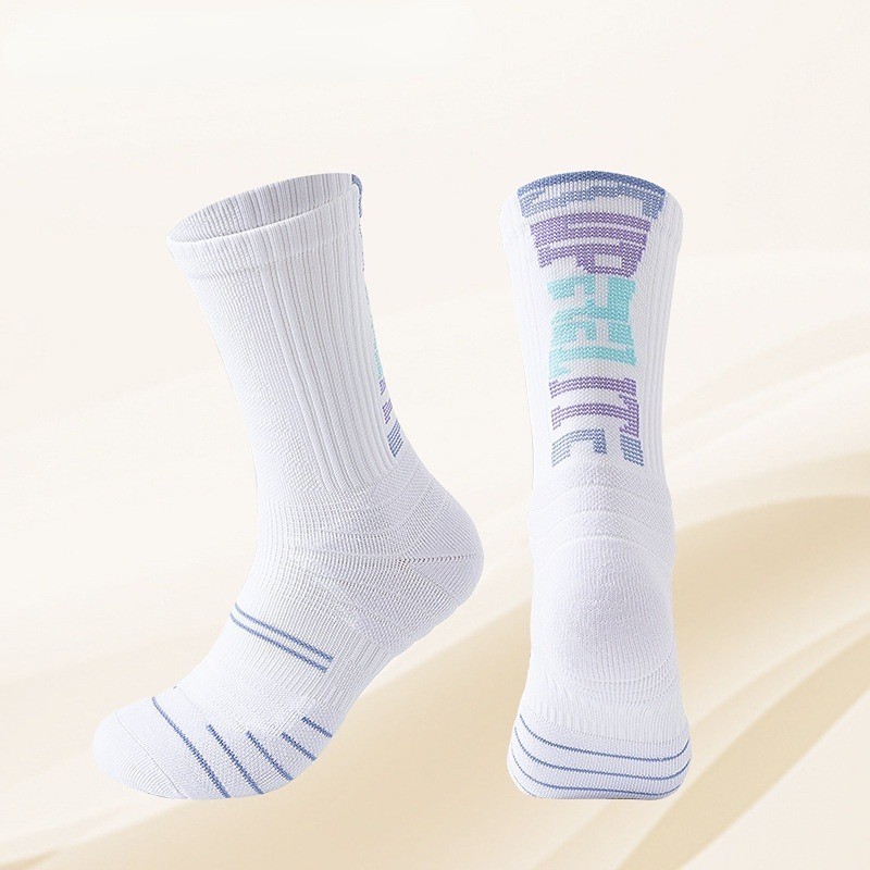 Letter Gradient Basketball Socks Comprehensive Combat Elite Socks High ...