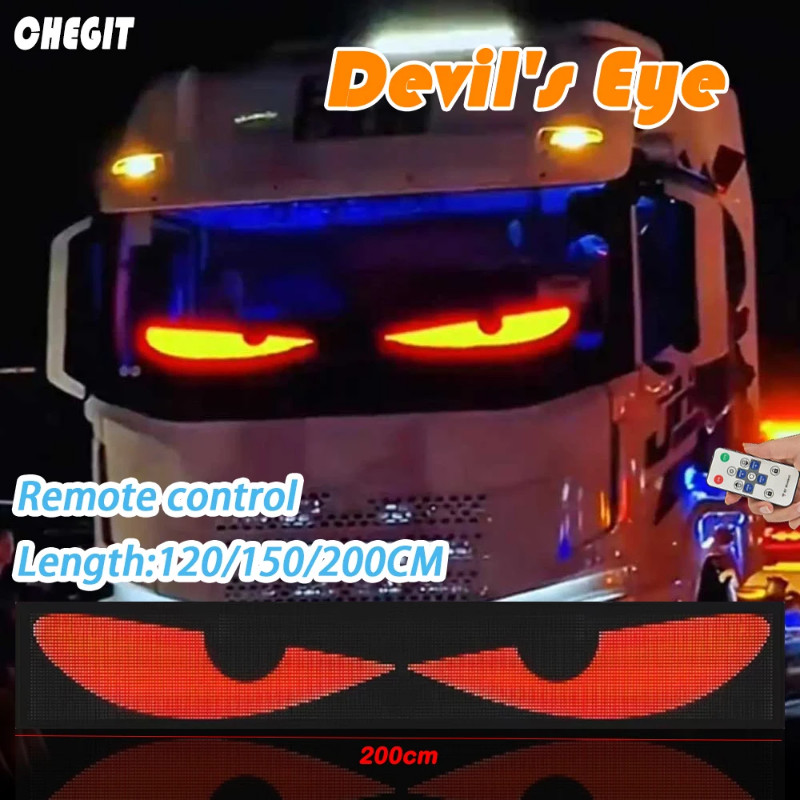 Remote Control Truck Devil Eye LED Matrix Pixel Panel Soft Foldable ...