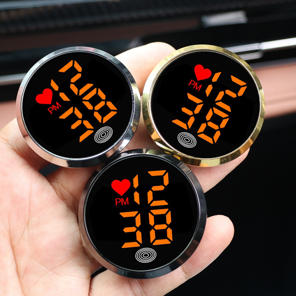 Car Dashboard Digital Clock Vehicle Touch-Activated Luminous LED Clocks ...