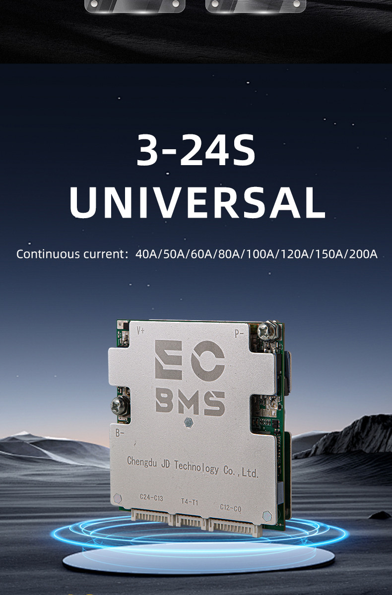 EC24S40A Smart BMS 16-24S 40A APP Bluetooth Active Balance LiFePO4 Li ...