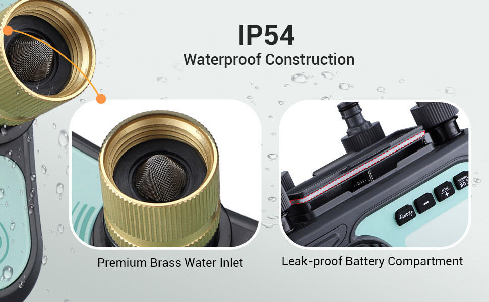 INKBIRD 4 Zone Digital Water Timer Irrigation system IP54 with Rain ...