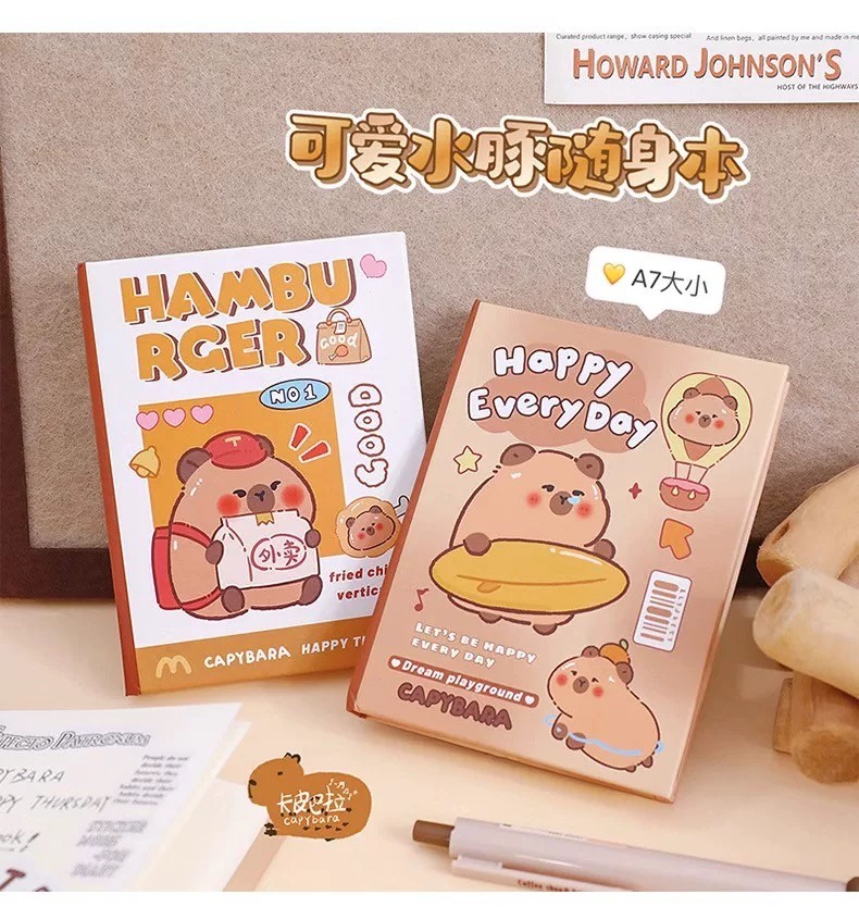 Buku Nota Capybara Mini Notebook Capybara Notebook Student Stationery ...