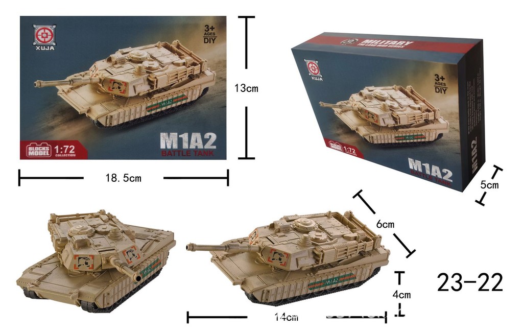 T-90/Type 99/M1A2 Tank Assembly Model Kit 1:48 Scale Military Tank ...