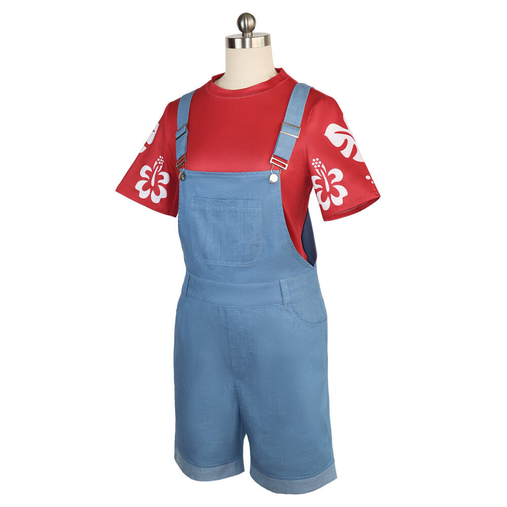 Disney Movie Lilo and Stitch Costume for Kids Girl Red T-Shirt Jeans ...
