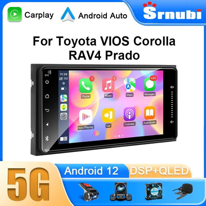 Srnubi Android 12 Carplay 2Din Car Stereo 7