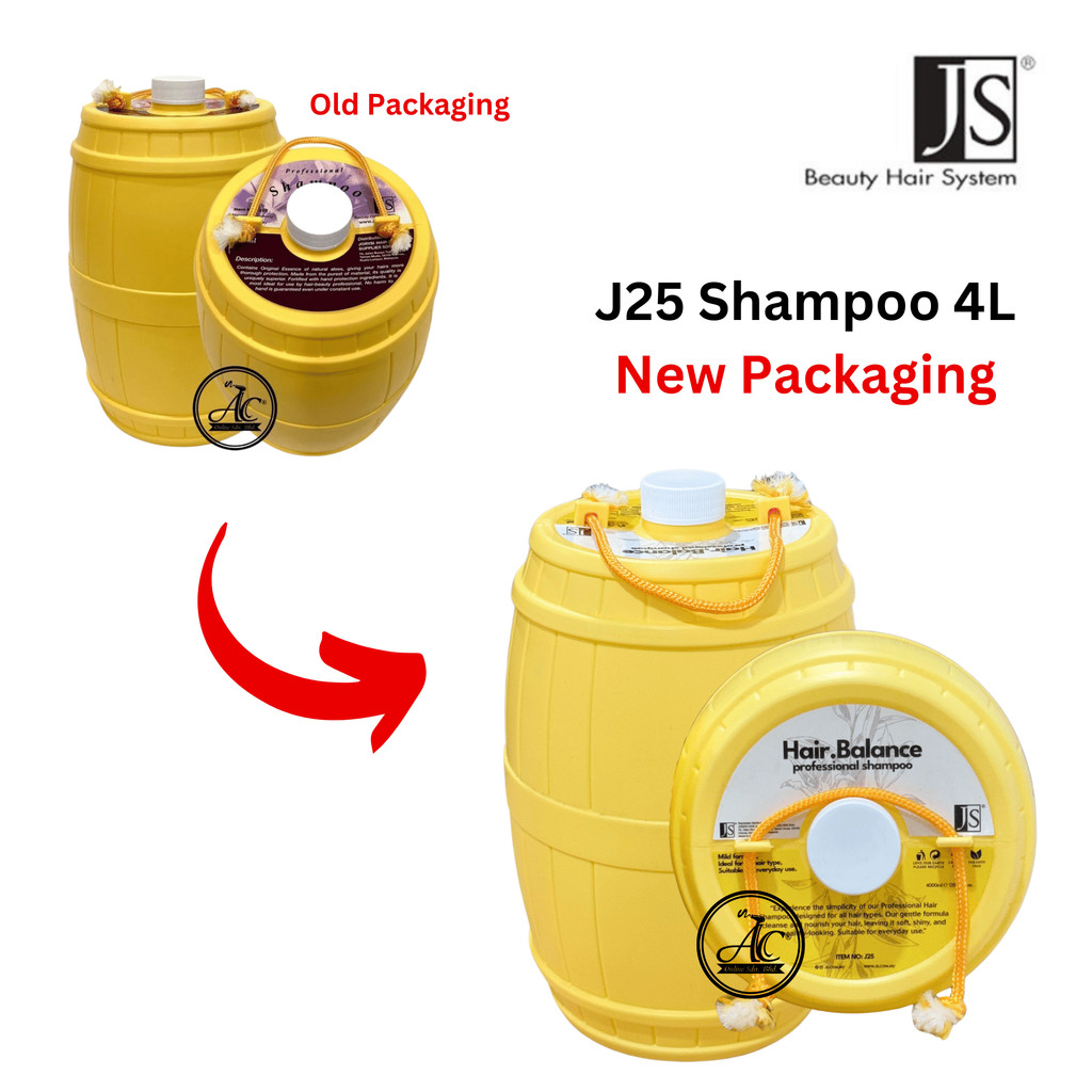 JS Exclusive Professional Shampoo J25 / Conditioner J26 4000ml Salon ...