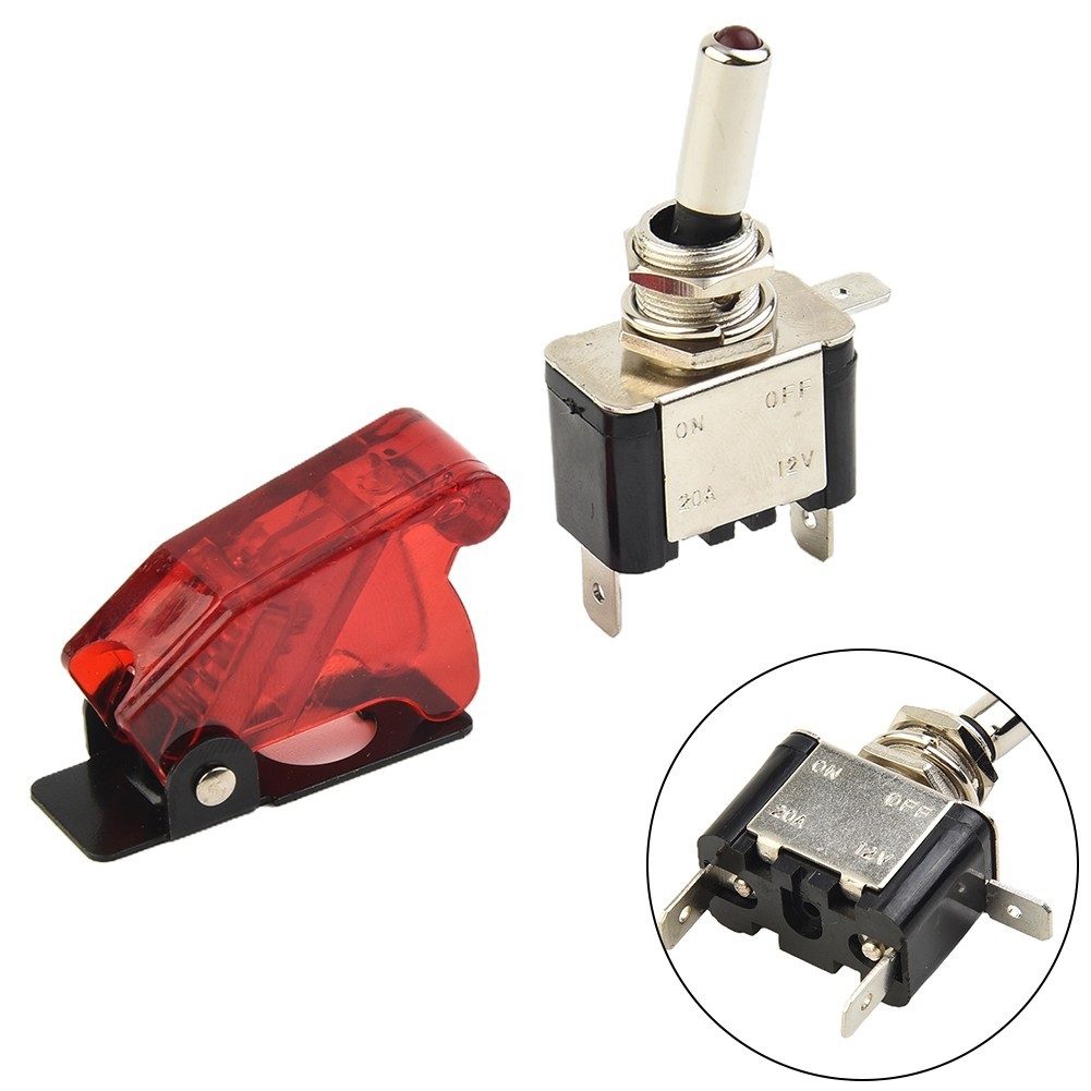 ⭐ Hot selling ⭐ Heavy Duty 20 AMP Toggle Switch SPST On-Off RED LED and ...