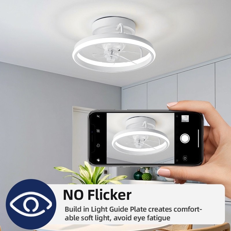2 In 1 Small 13.5 Inchs Electric Ceiling Fan Light 360° Rotation ...