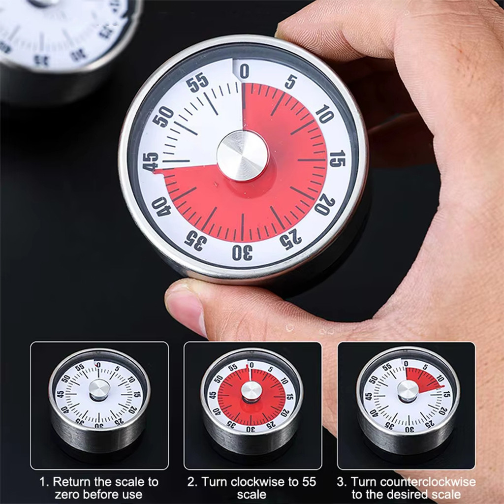 Kitchen Magnetic Visual Timers Mechanical Manual Digital Timer 60 ...