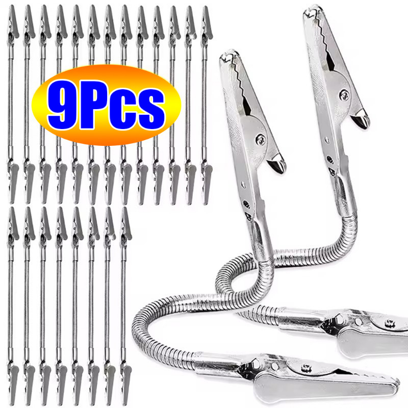 9Pcs Double-headed Crocodile Clip - Bendable Metal Advertising Clip ...