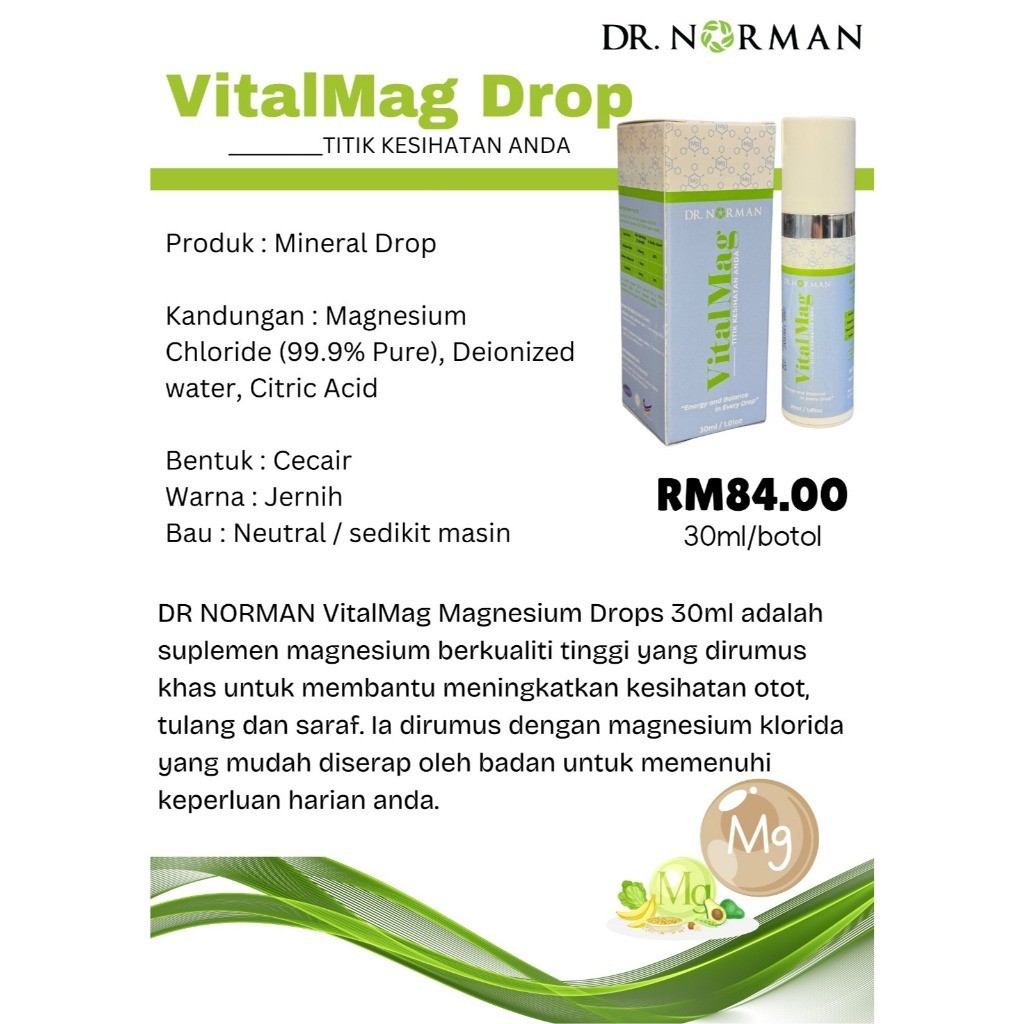 VITALMAG MAGNESIUM DROP & SPRAY BY DR NORMAN | Shopee Malaysia