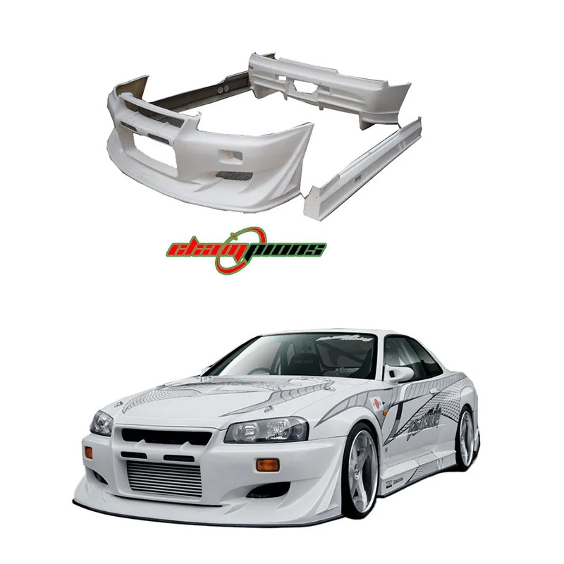 Hot Sale VS Style Body Kit Front Bumper Side Skirts Rear Bumper For ...