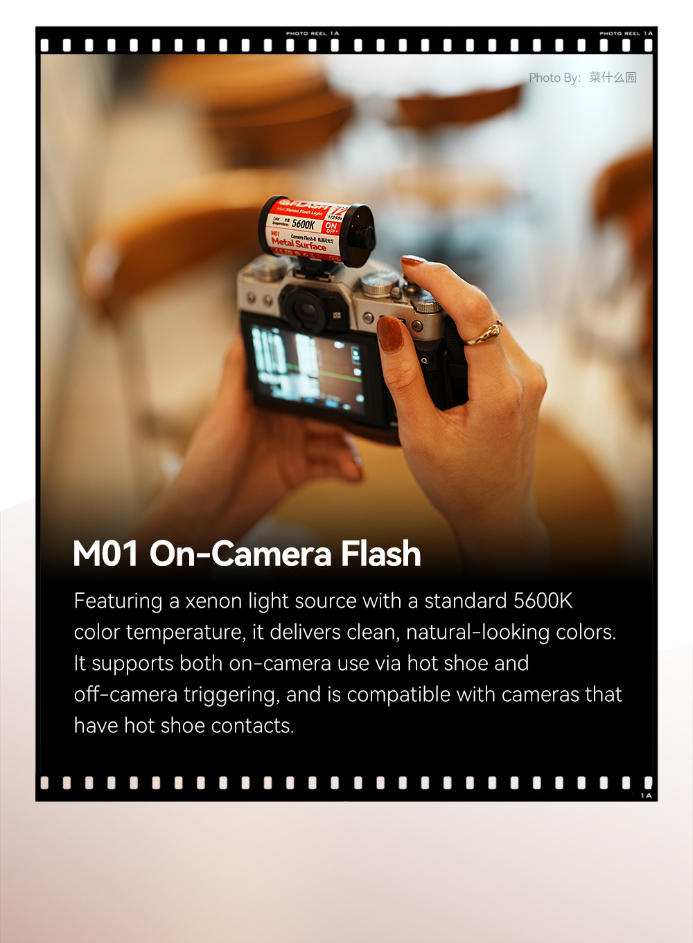 TTARTISAN M01 Flash Retro Mini De Xenón Con GN12 Y Zapata Universal – 4 Niveles De Potencia, 5600K Para DSLR Y Sin Espejo