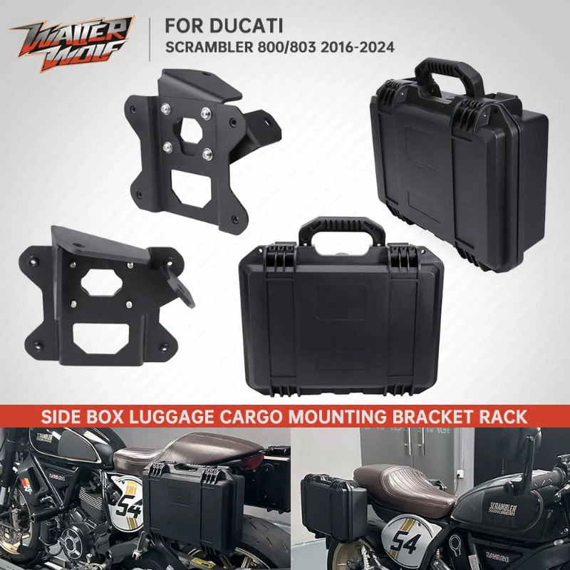 2015-2024 For Ducati Scrambler 800/803 Cafe Racer Side Boxes Bracket ...